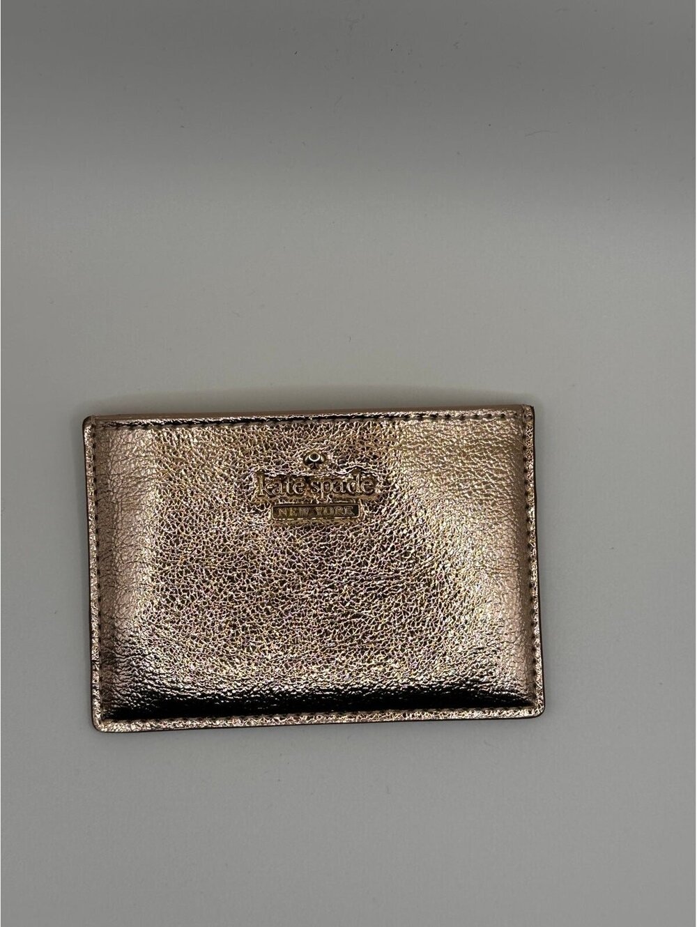KATE SPADE Metallic Rose Gold Leather Cardholder